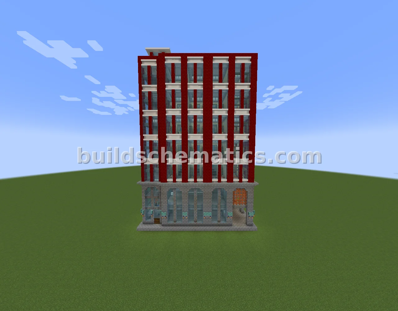 Red Bureaucratic Office Building — view 4