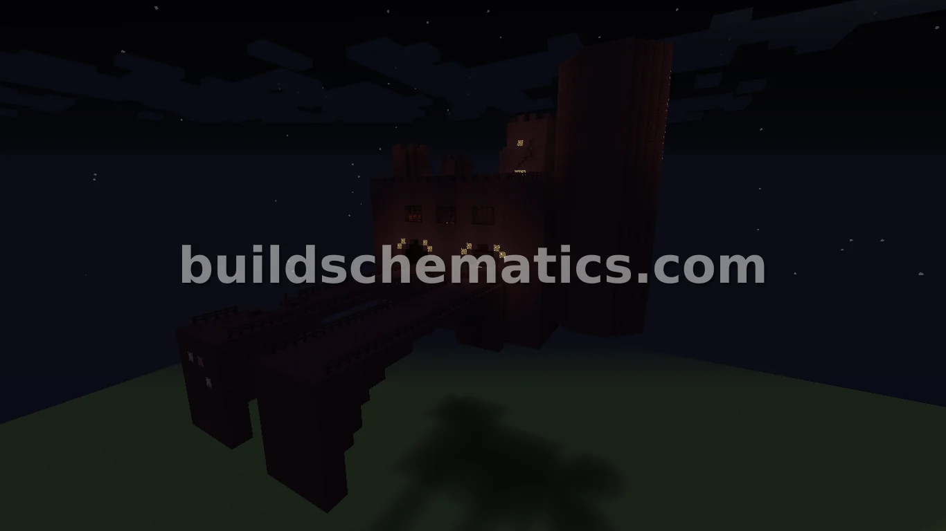Nether Brick Castle with Utility Rooms