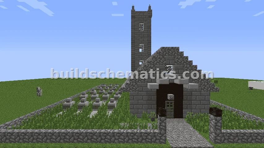 Medieval Stone Church with Cemetery