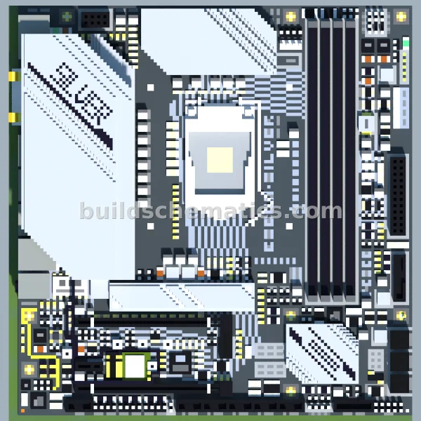 Biostar B560M-Silver Motherboard Recreation — view 2