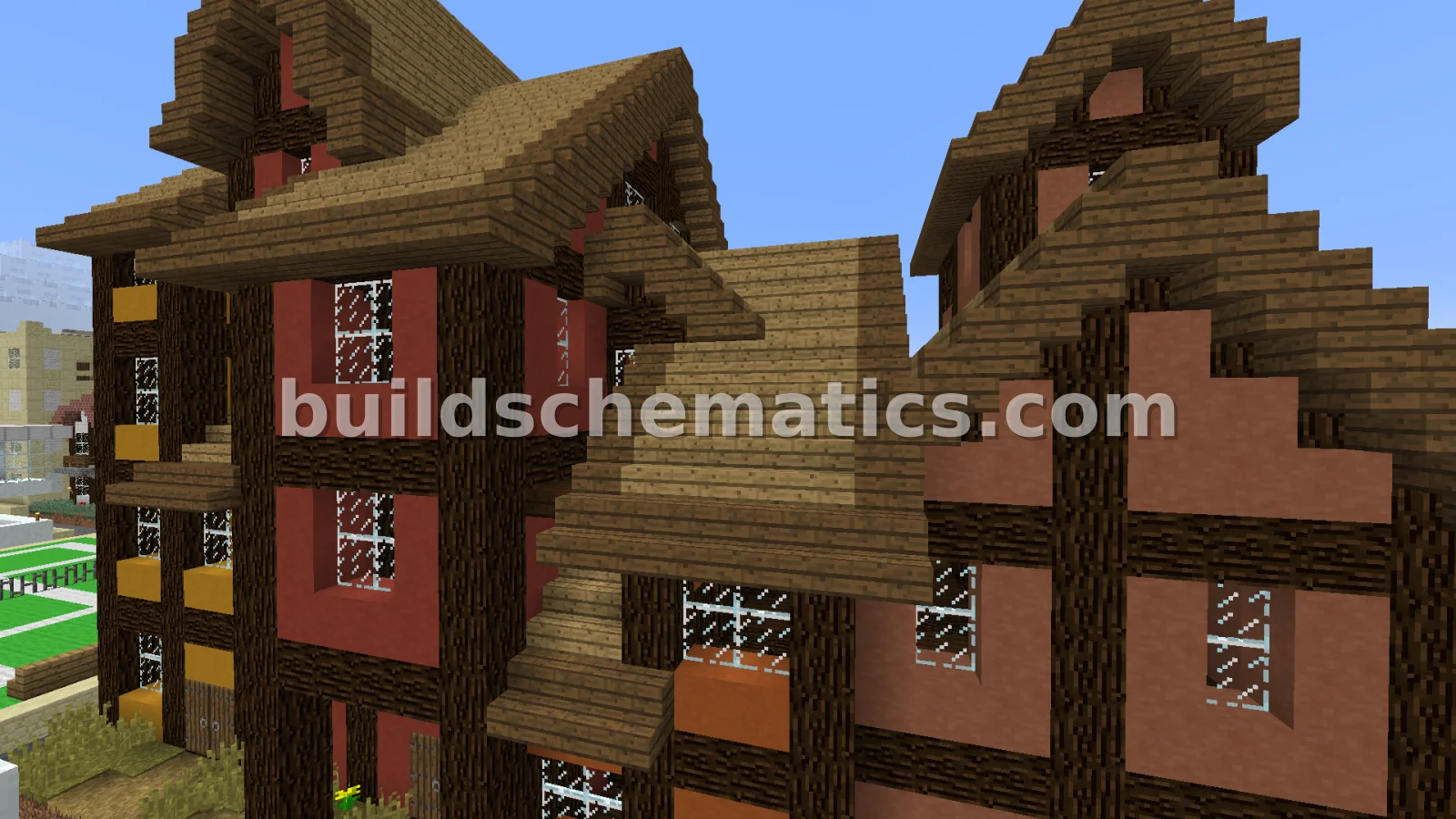 Medieval Townhouse Row Design — view 2