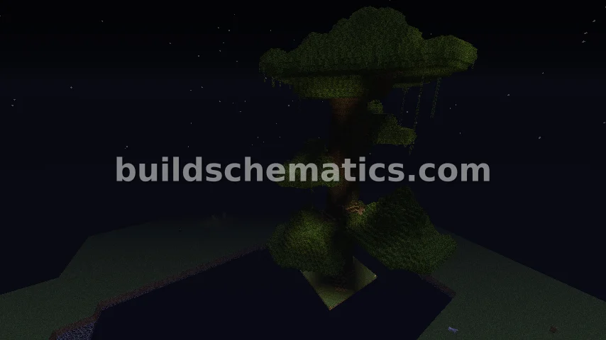 Massive Pixel Art Jungle Tree