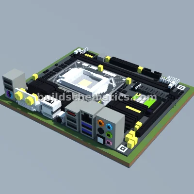 ASRock Z87E-ITX Motherboard Pixel Art