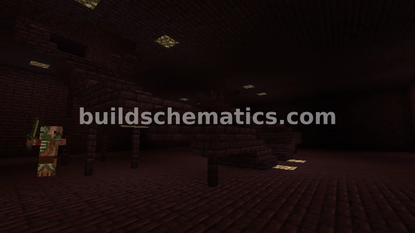 Nether Brick Castle with Utility Rooms — view 3