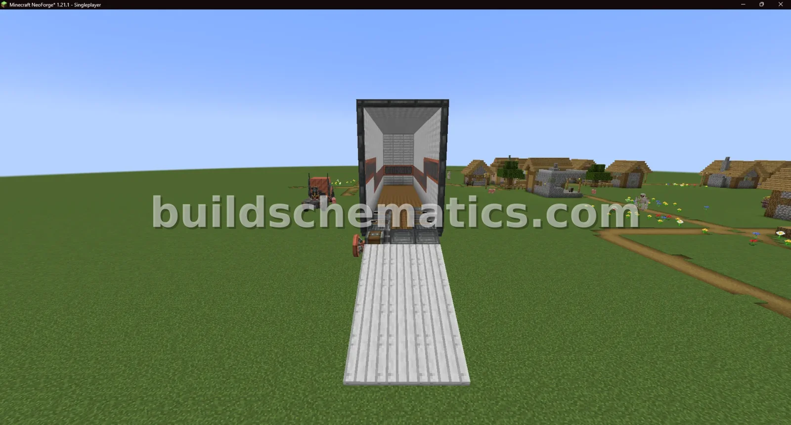 Realistic Car Trailer - 468 Blocks — view 5
