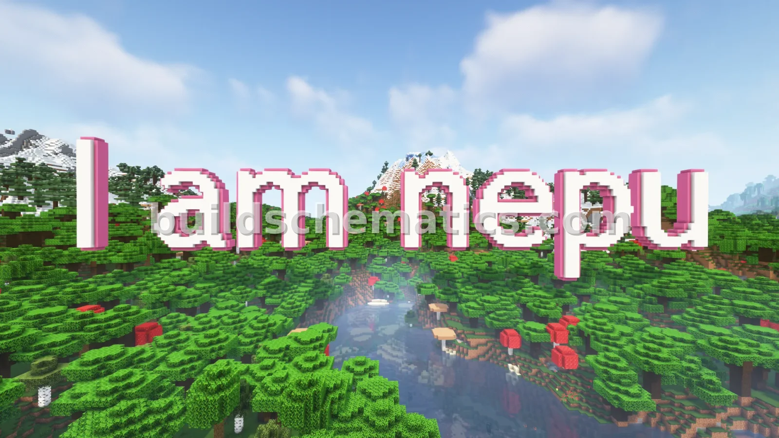 I am nepu 3D Block Letter Nameplate