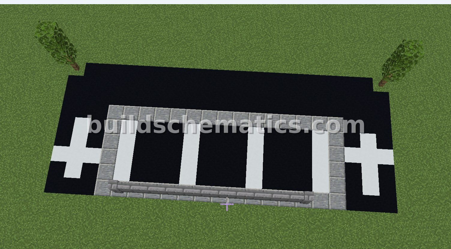 Compact Three-Car Asphalt Parking Lot
