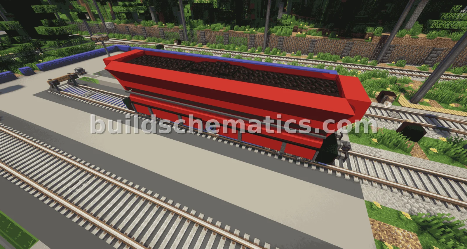 Modern Bulk Cargo Train Wagon — view 2