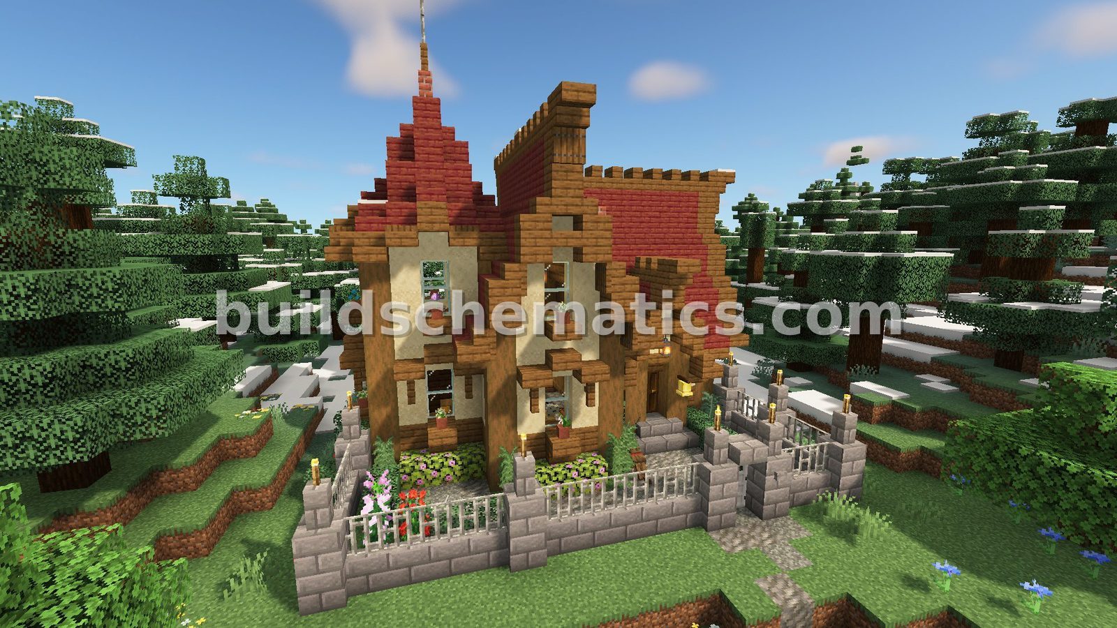 Medieval Rustic Survival Home with Interior