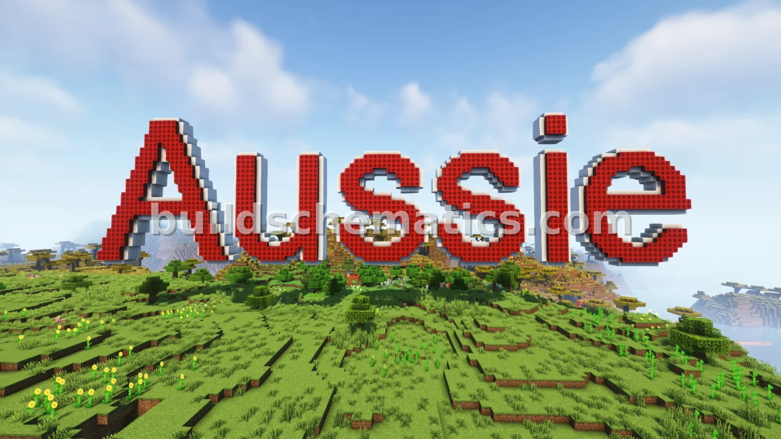 Aussie 3D Block Letter Nameplate