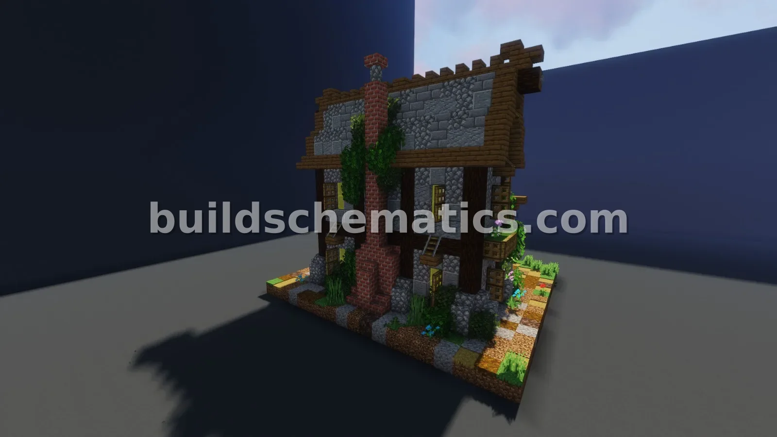 Cozy Medieval House for Two Players Schematic — view 5