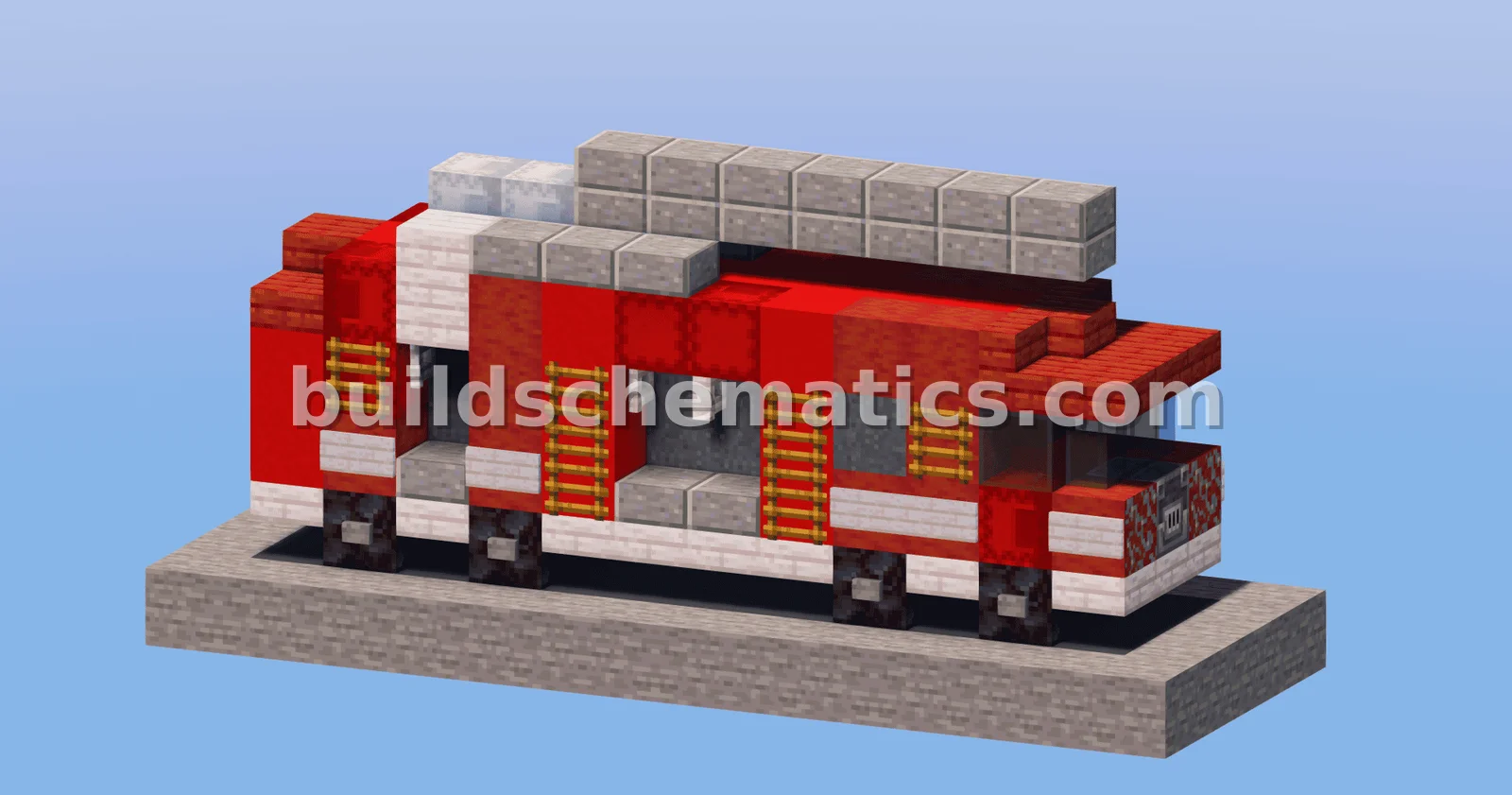 Modern Fire Truck Vehicle