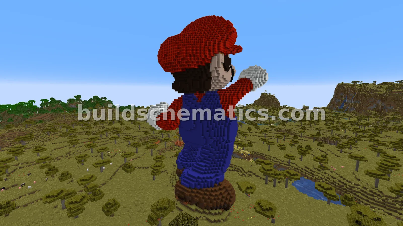 Mario Statue Minecraft Build — view 3