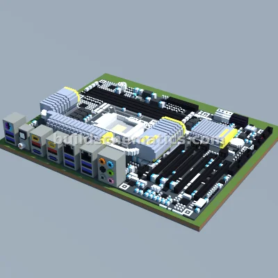 Gigabyte Z68X-UD7-B3 Motherboard Pixel Art