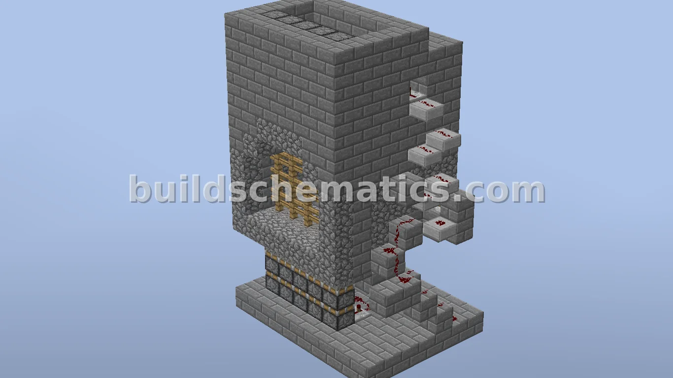 Compact Redstone Castle Gate — view 2