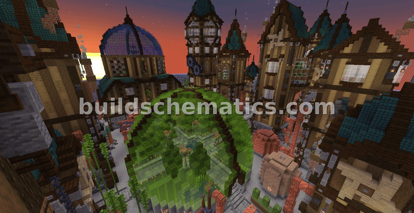 AeroSteam Floating Steampunk City Build — view 4