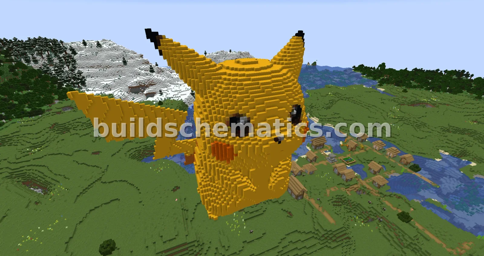 Minecraft Pikachu Large Statue — view 2
