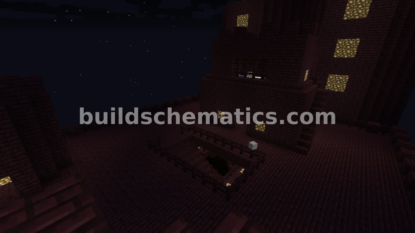 Nether Brick Castle with Utility Rooms — view 4