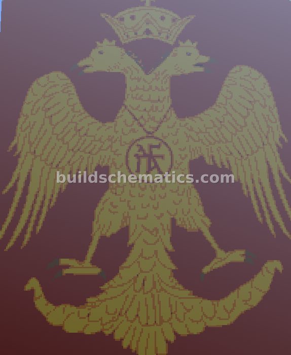 Roman Empire Flag Pixel Art