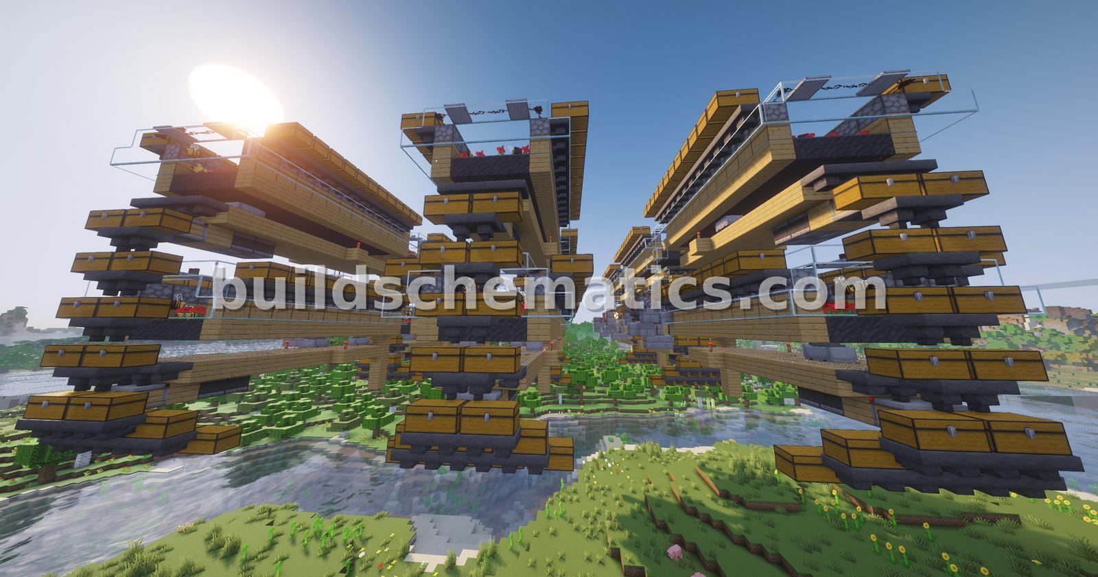 3×3 Chunk Bee Farm 10k Honeycomb/Hr — view 2