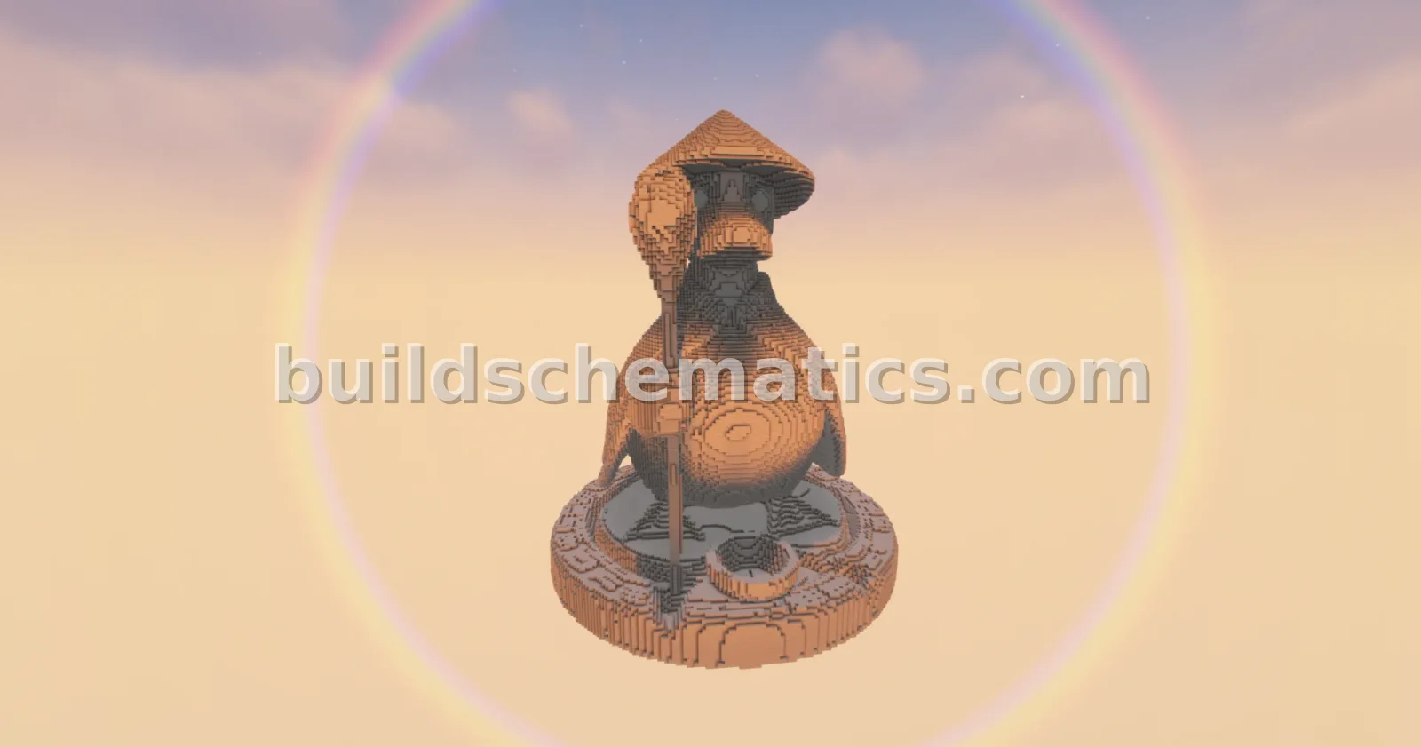 Minecraft Psyduck Statue — view 3