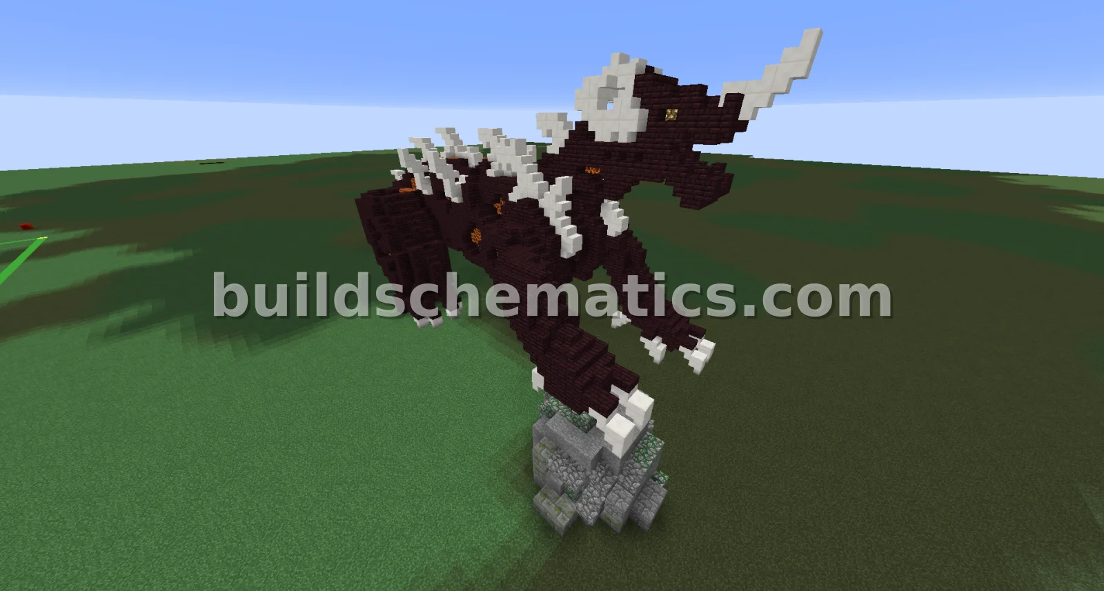 Nether Magma Dragon Sculpture