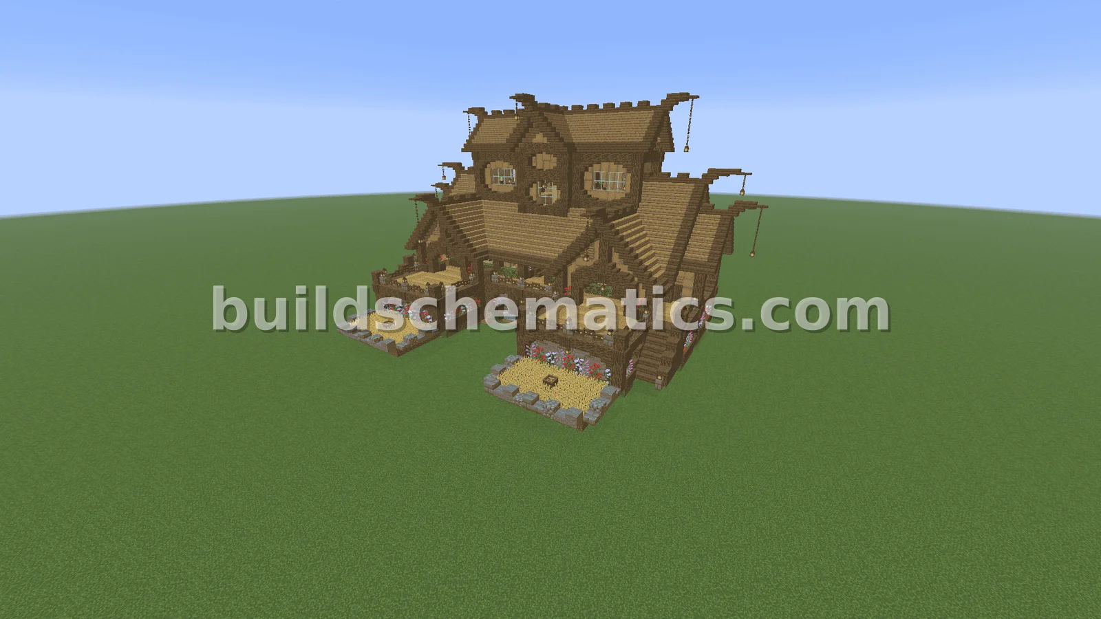 Oak Wood Medieval House Design