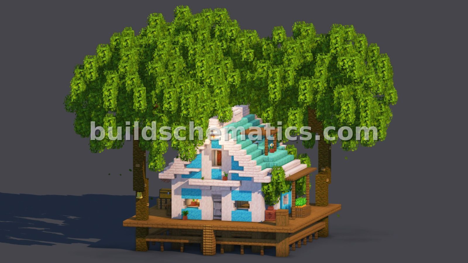 Decorated Tropical Stilt House for Coastal Minecraft Biomes
