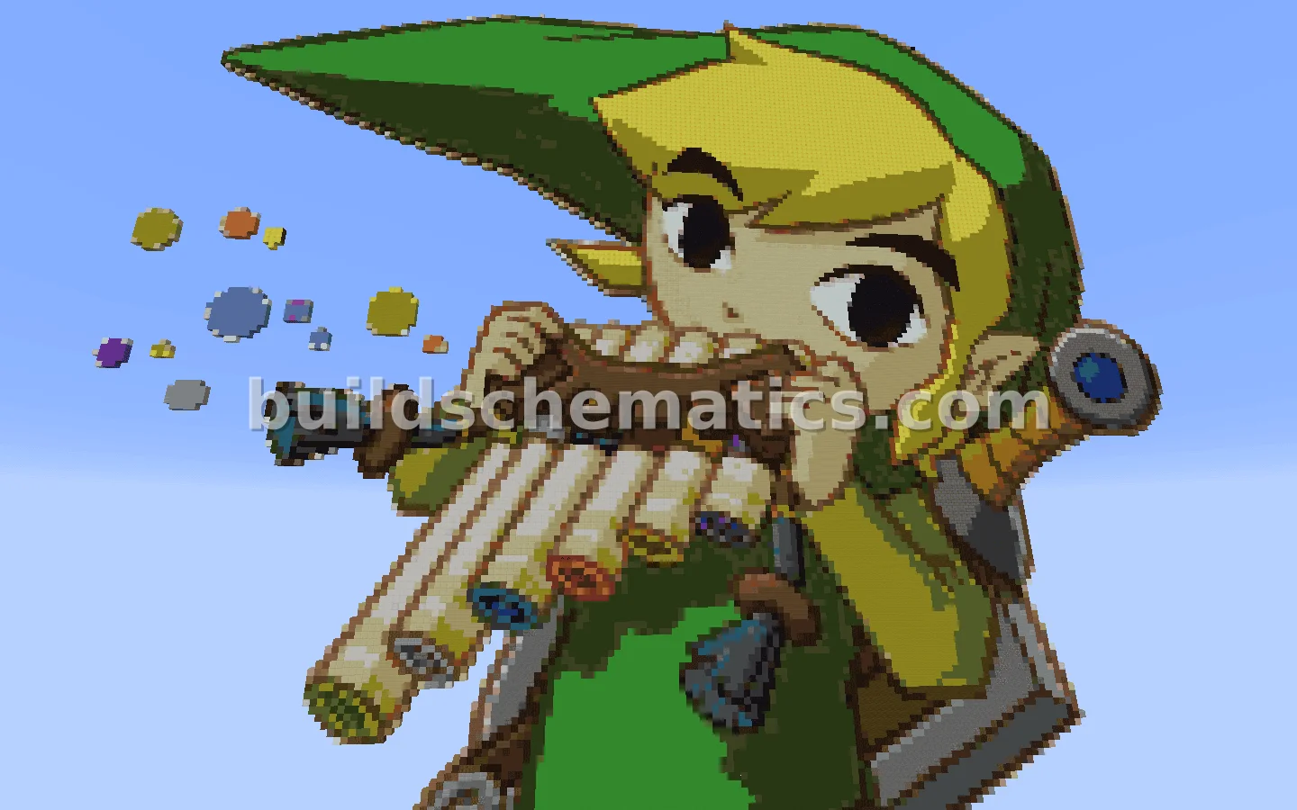 Zelda Spirit Tracks Link Pixel Art — view 2