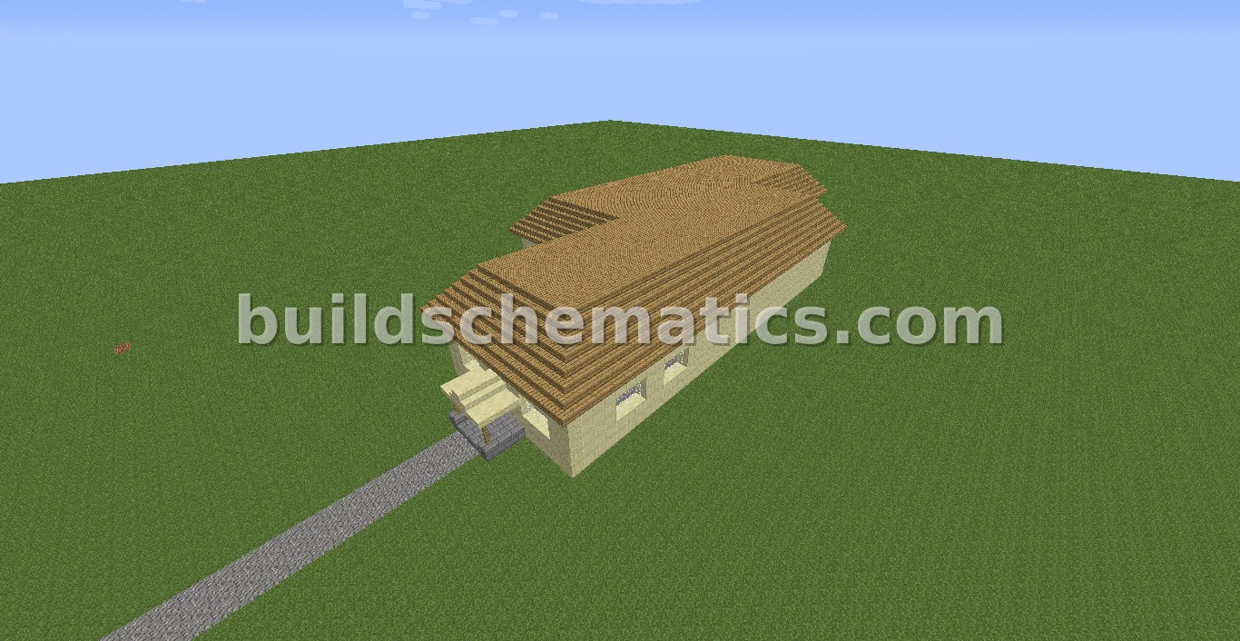 Sandstone Desert House with Wooden Roof