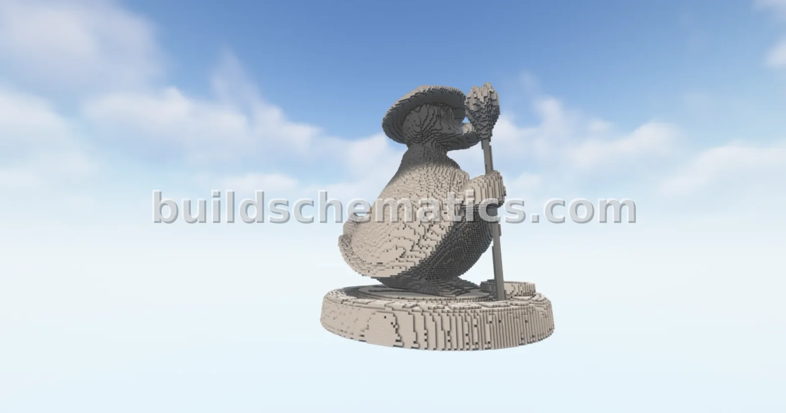 Minecraft Psyduck Statue — view 4