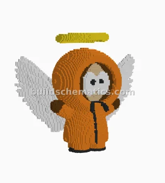 Kenny Pixel Art Statue — view 4