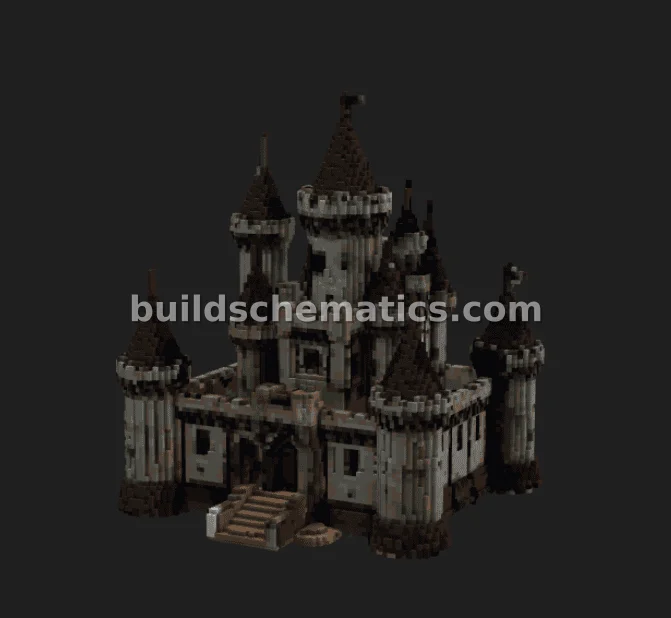 Black Concrete Medieval Castle