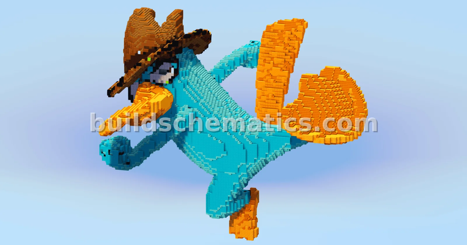 Perry the Platypus Minecraft Build