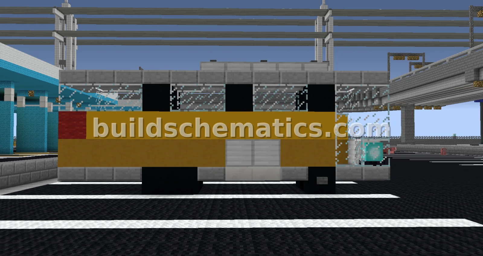 Yellow Minecraft Bus 6x4 Transport — view 2