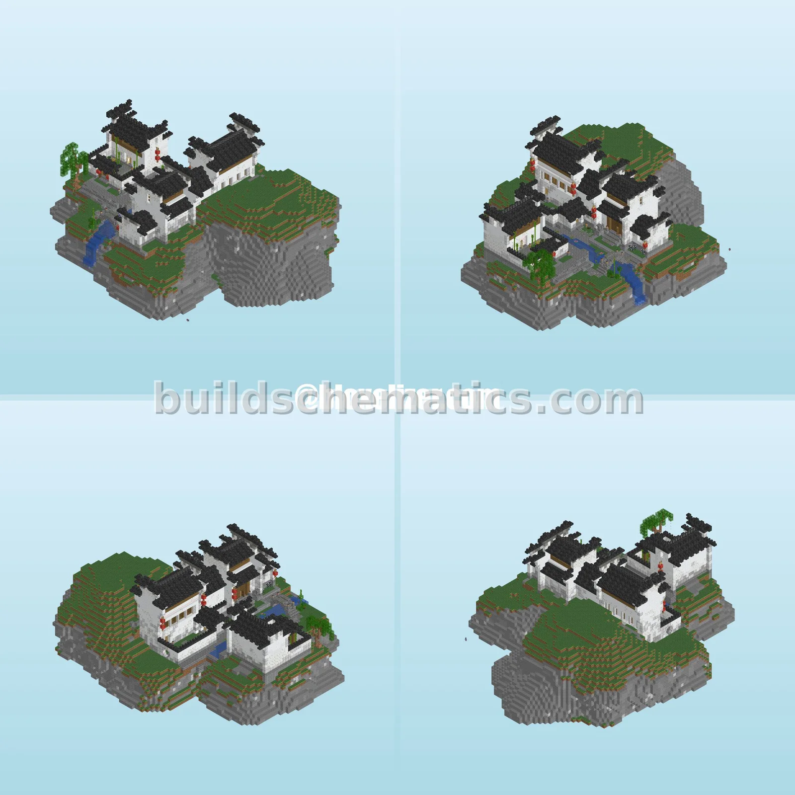 Japanese Mountain Base - 48595 Blocks