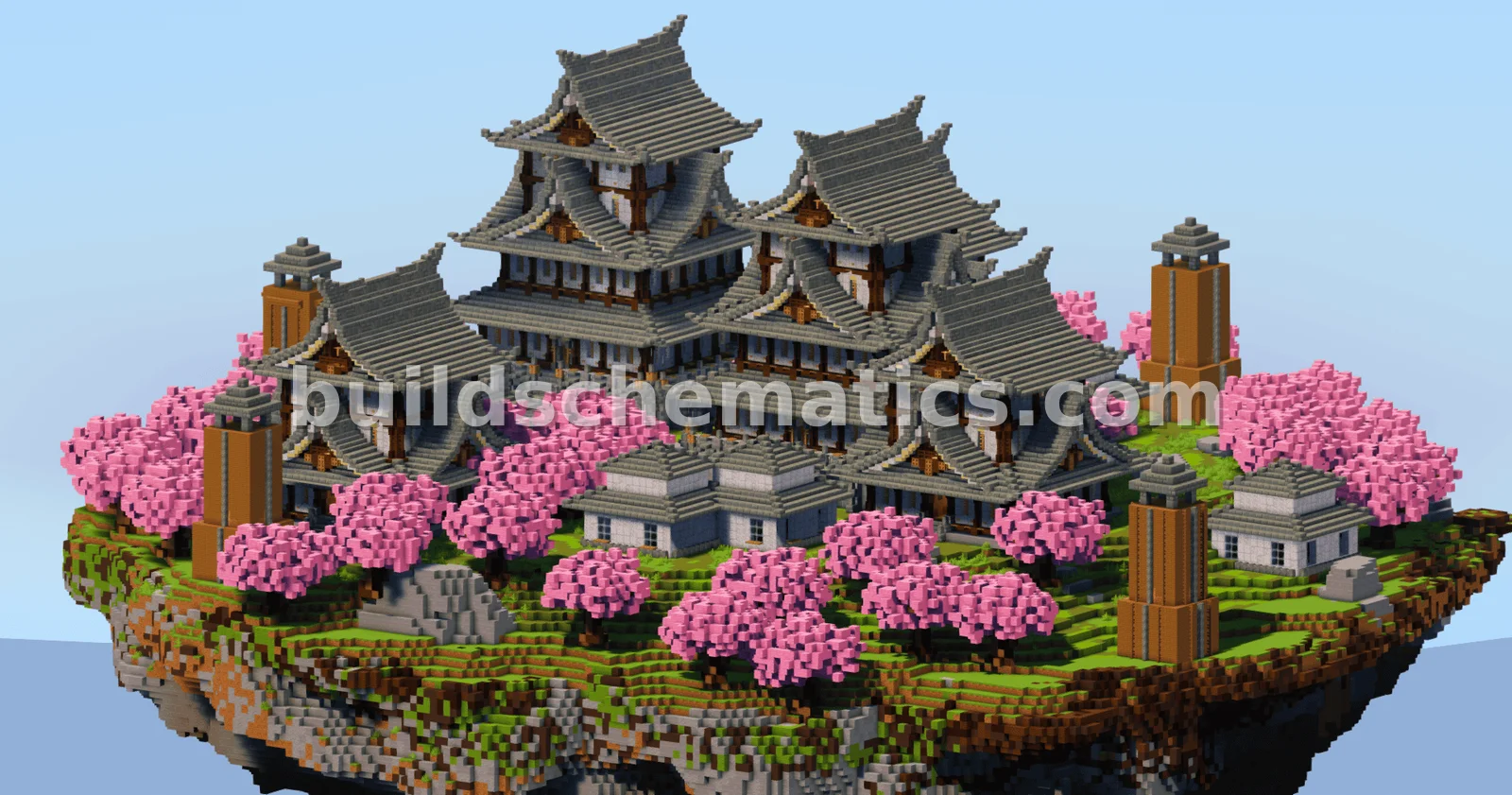 Japanese Floating Island Tuff Bricks Structure