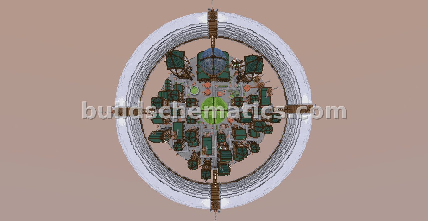 AeroSteam Floating Steampunk City Build — view 2