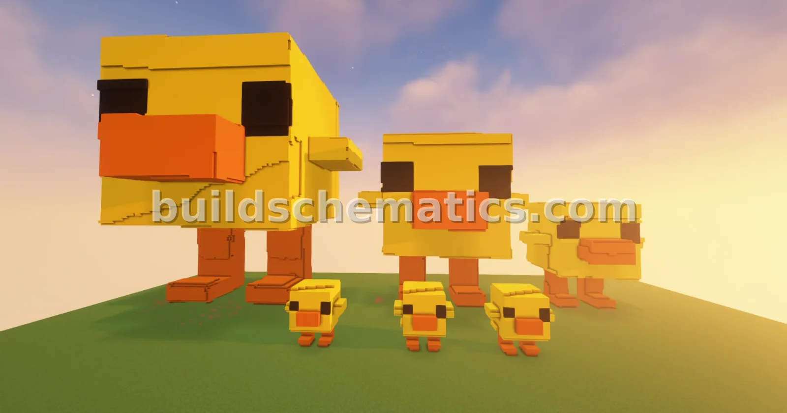 Baby Chicken Pack Statue Design — view 2