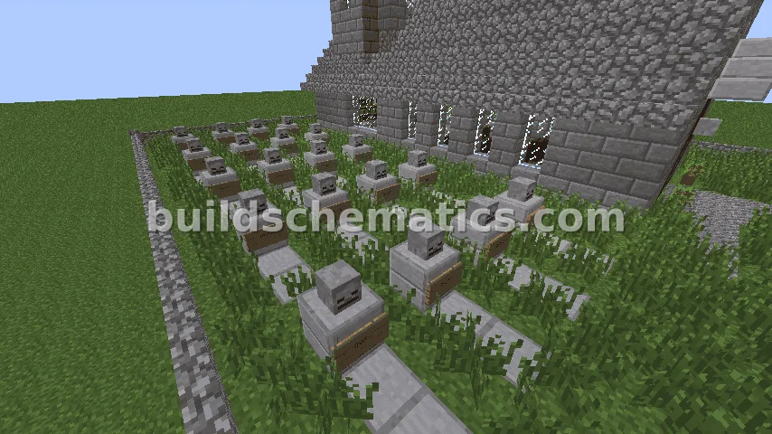Medieval Stone Church with Cemetery — view 2