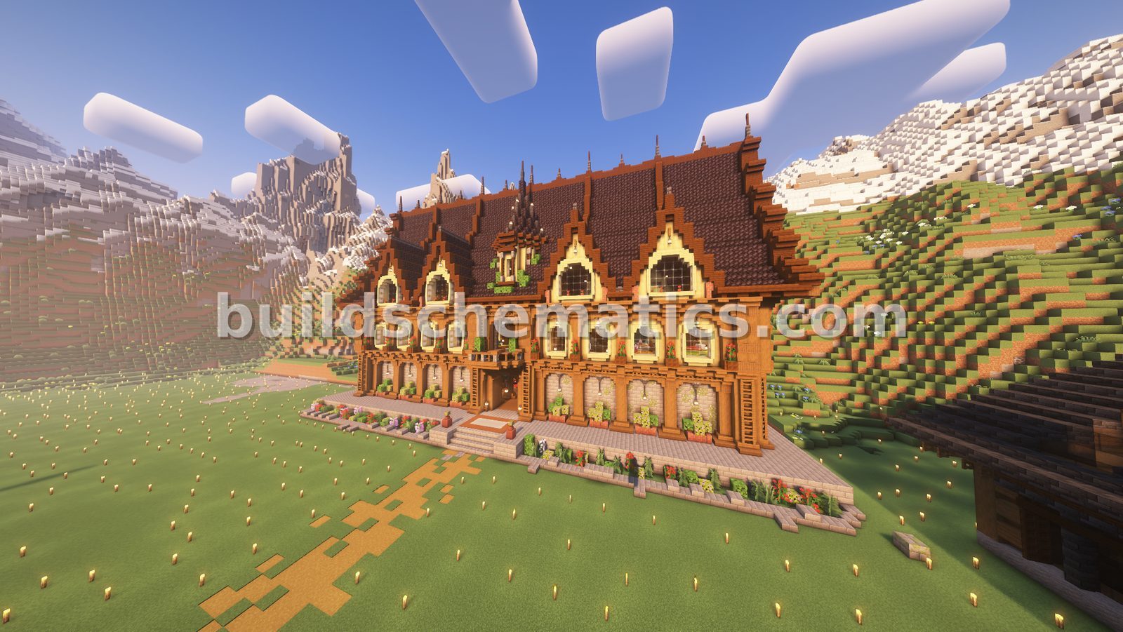 Decorated Medieval Villager Trading Hall
