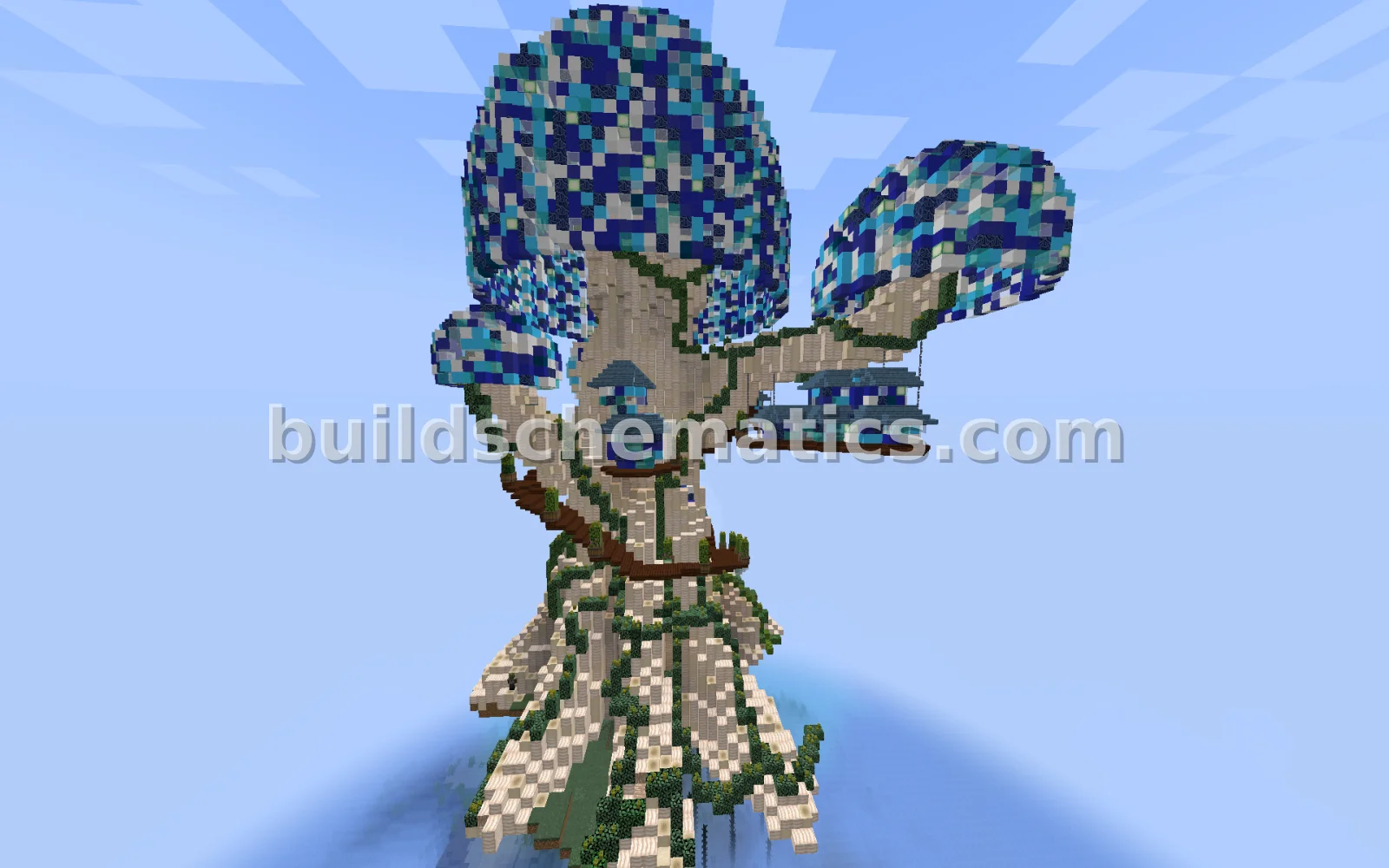 Large Blue Mushroom House — view 2