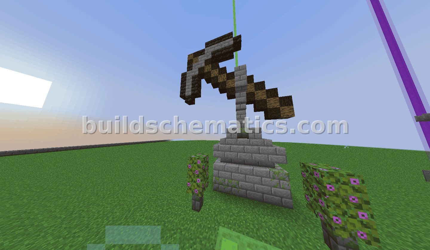 Minecraft Pickaxe Decoration Statue