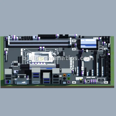 Gigabyte Intel H87-D3H Motherboard Pixel Art — view 3