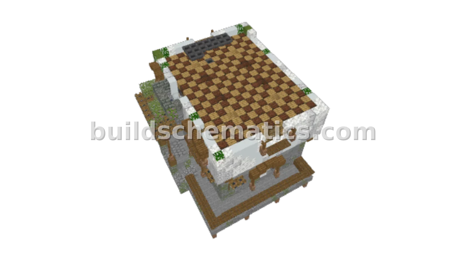 Melon and Pumpkin Farm with Villager Trading Hall