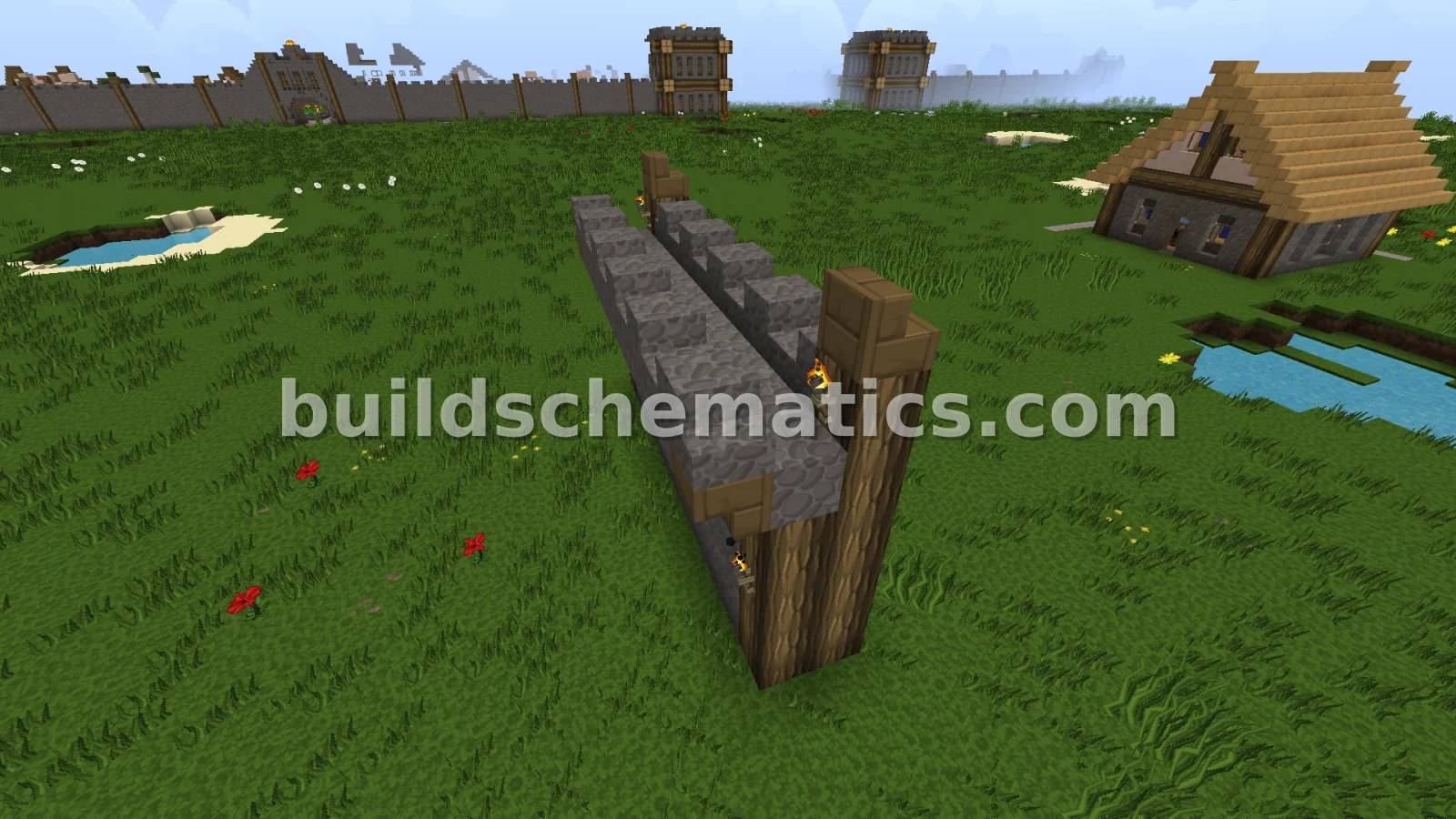 Basic Village Wall Segment — view 3