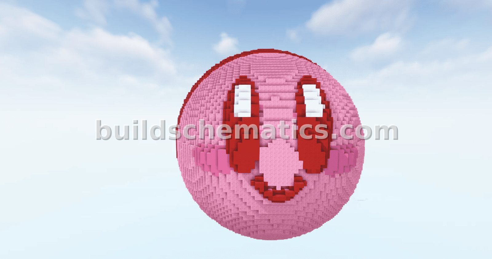 Large Scale Kirby 3D Pixel Art Statue