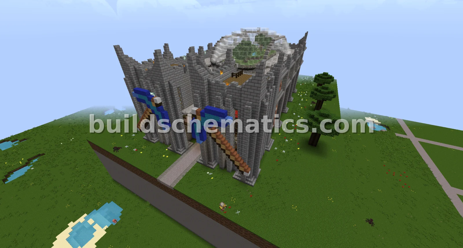 Automated Ore Refinery with Rooftop Garden — view 3