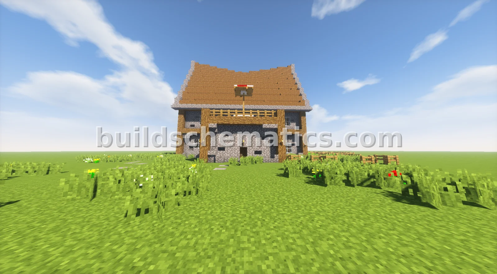 Rustic Two-Story House with Farm