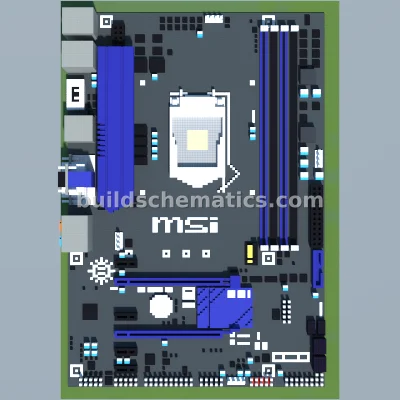MSI H97 Guard-Pro Motherboard Pixel Art — view 2